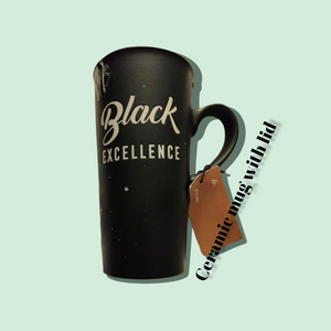 Black Excellence Mug with lid
